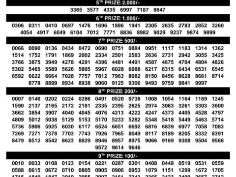 Today Kerala Lottery Result 3pm Bhagyathara 27 07 2026
