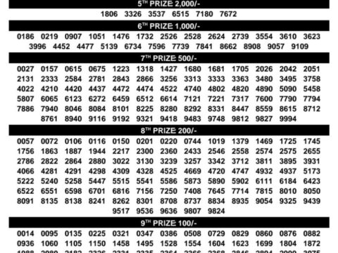 Today Kerala Lottery Result 3pm Dhanalekshmi 12 08 2026