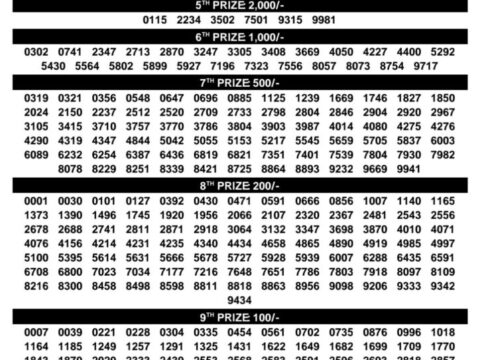Today Kerala Lottery Result 3pm Suvarna Keralam 07 08 2026