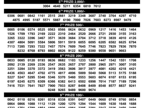 Today Kerala Lottery Result 3pm Dhanalekshmi 16 09 2026